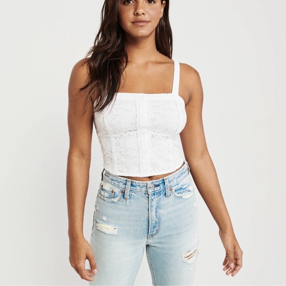 White Lace Tank Top